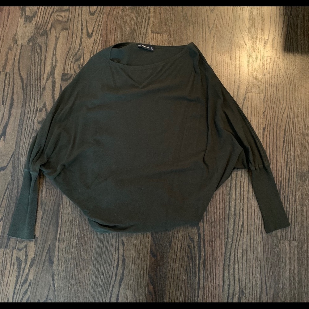 Olive green off the shoulder sweater